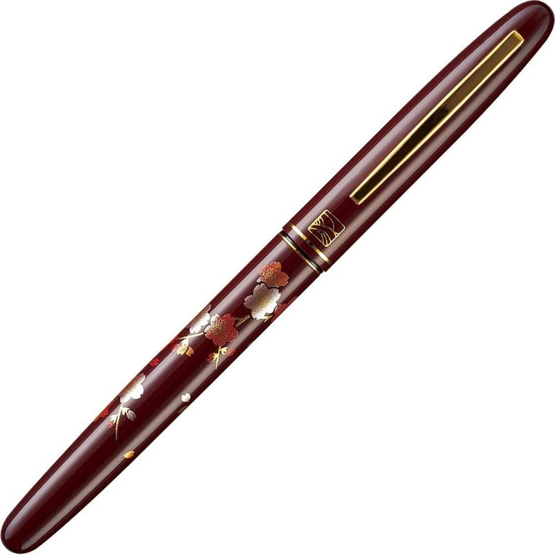 くれ竹万年毛筆 蒔絵物語 枝桜 赤 (DU181-215)