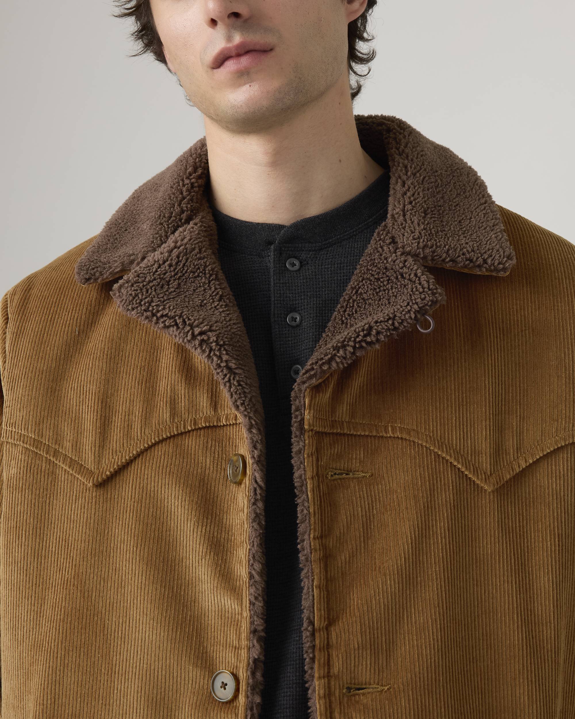 Durham Cosy Corduroy Short Coat - Brown | Levi's® MC