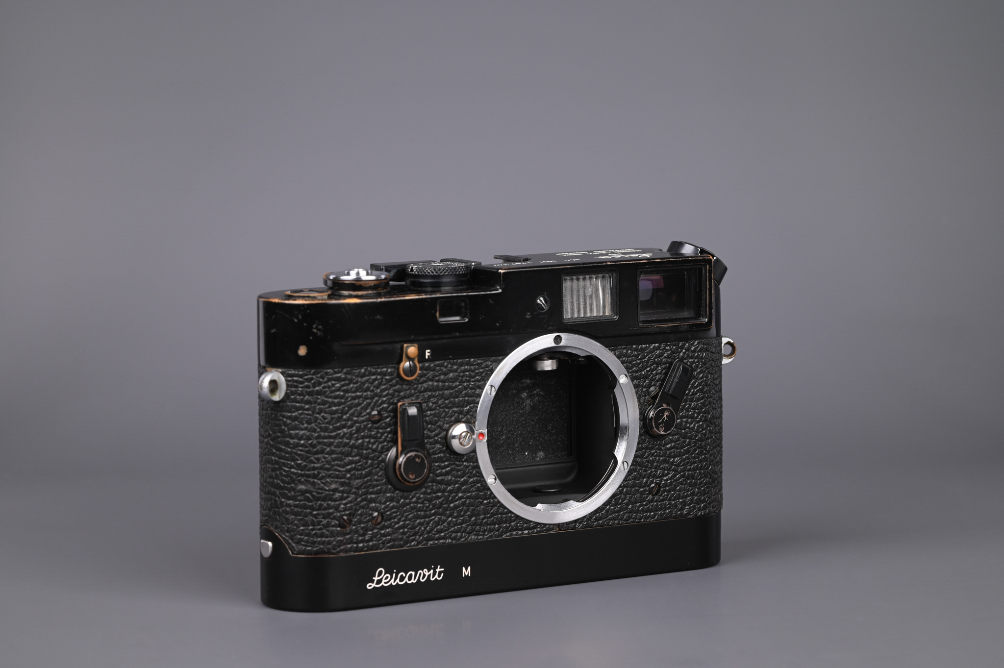Leica M4 Mot Black Paint with Repainted Leicavit M & M5 Backdoor