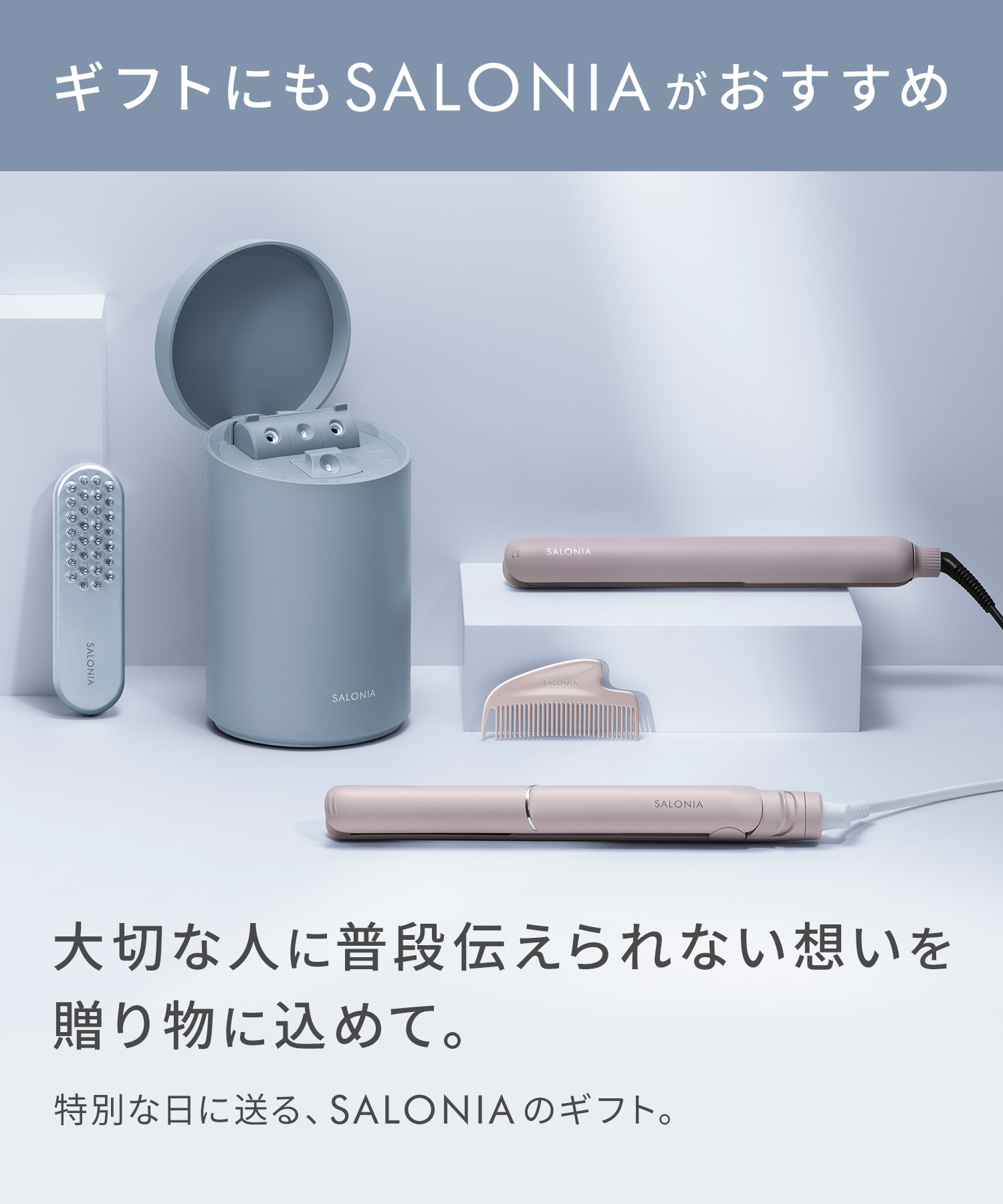 送料無料】SALONIA(サロニア) EMSリフトブラシ シルバー◇30日間全額