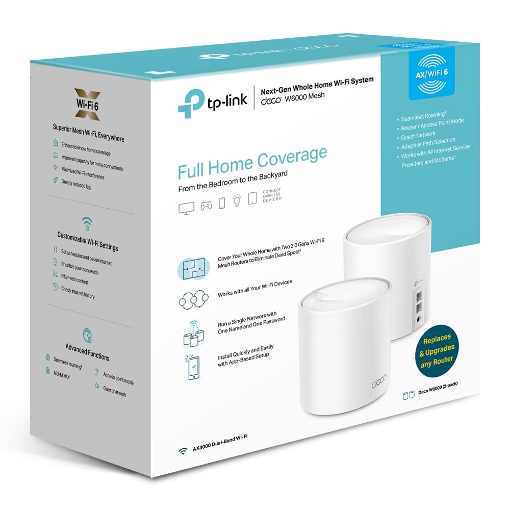 Amazon.com: TP-Link Wi-Fi 6 AX3000 Mesh Router System | 2- Mesh