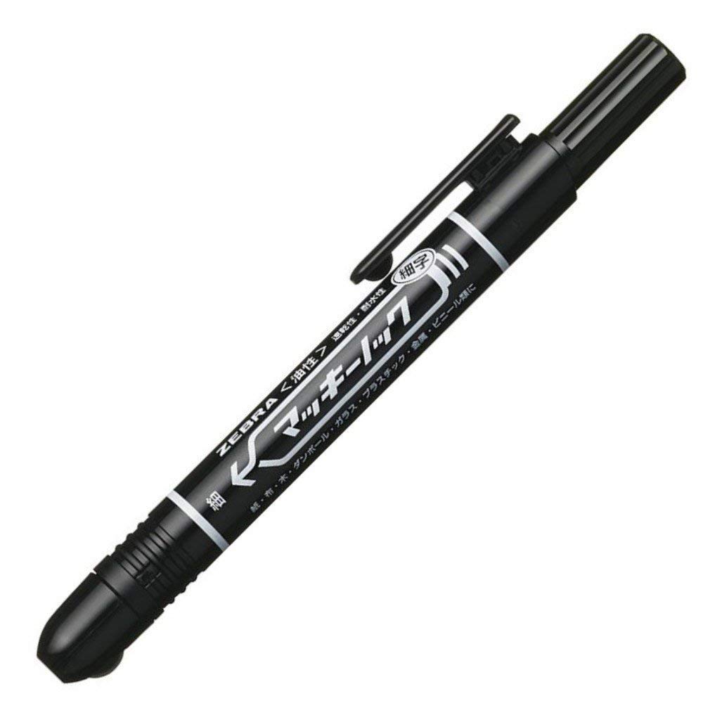 Amazon | ゼブラ 油性ペン マッキーノック 細字 P-YYSS6-BK | 油性