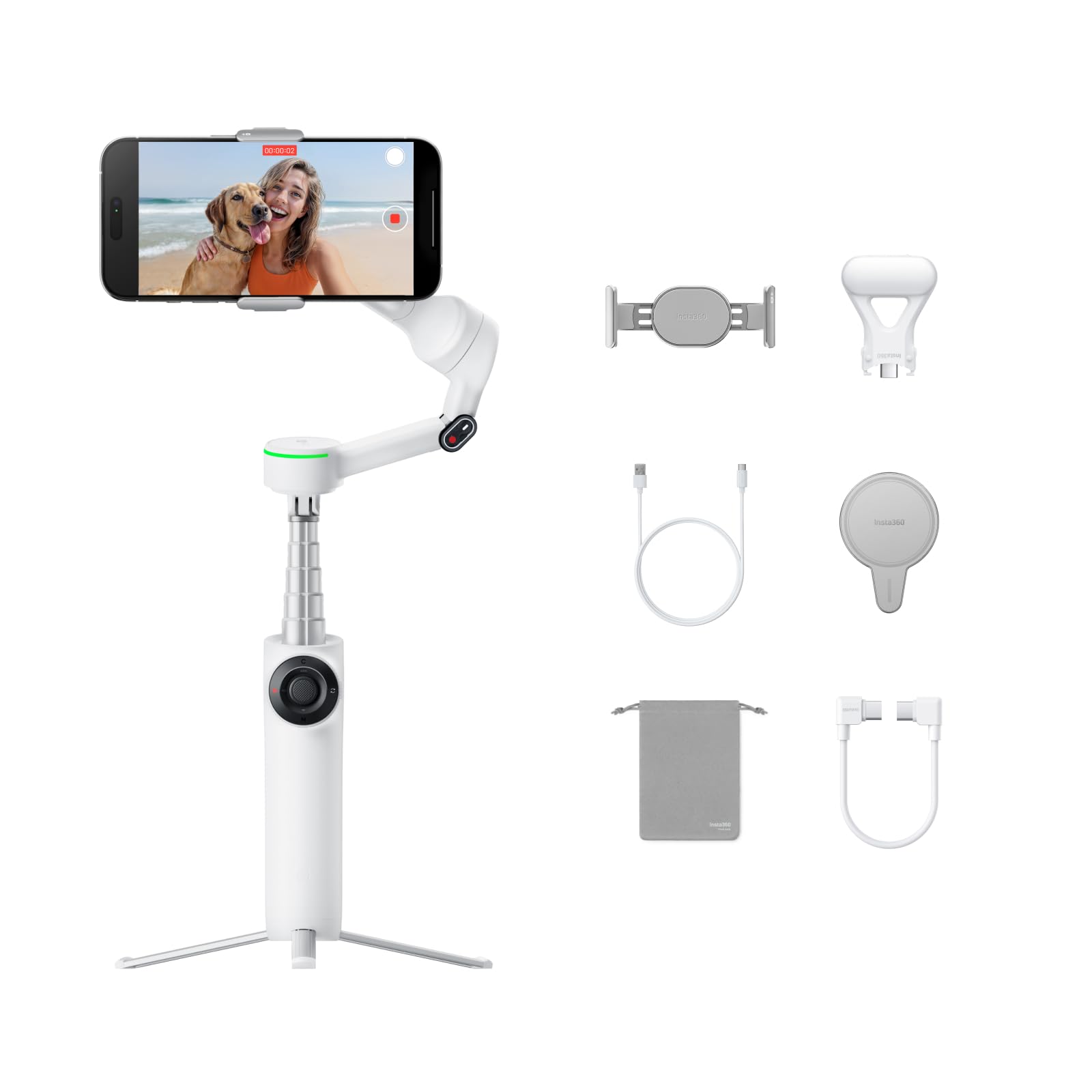 Amazon | Insta360 Flow 2 Pro クリエイターキット ホワイト - 業界初