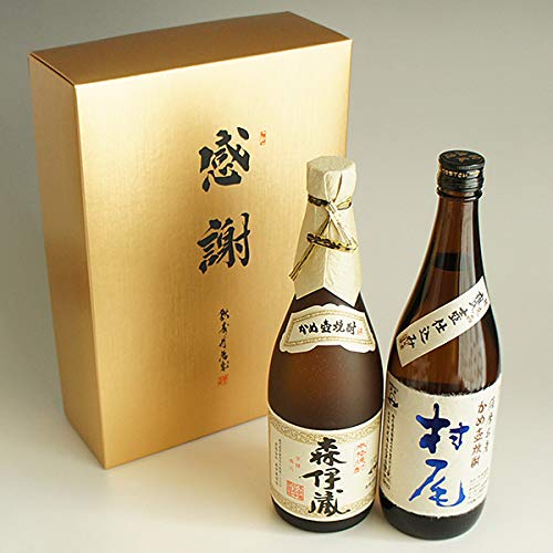 Amazon.co.jp: 森伊蔵 720ml・村尾 750ml 芋焼酎 2本セット 感謝の贈答