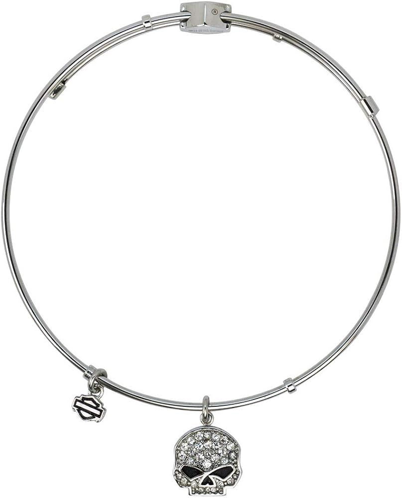 Amazon.com: Harley-Davidson Womens Bangle, White Bling Willie
