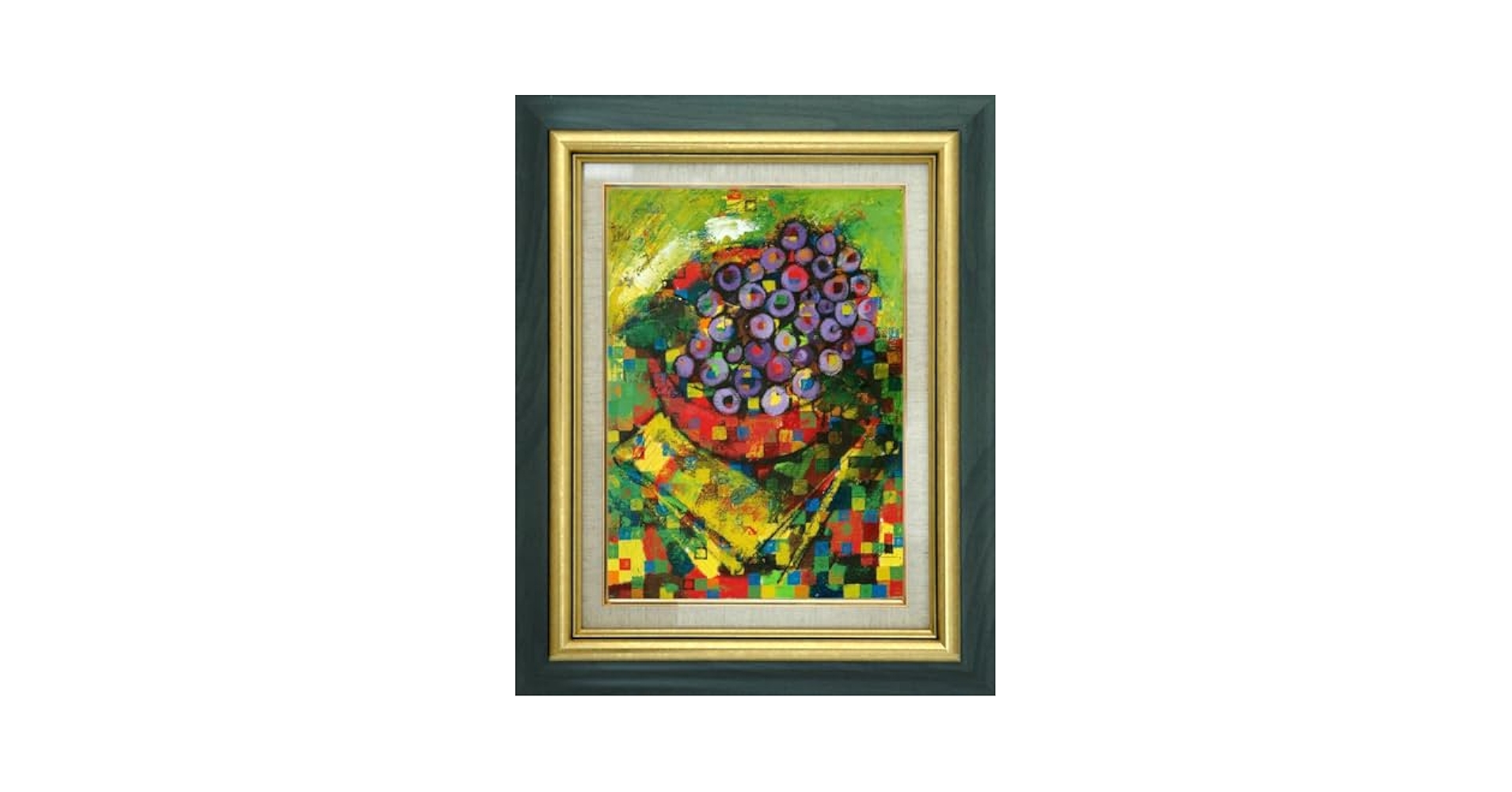 油絵 菅家令子 絵 絵画 インテリア 額付(黒) F4-091616 花 油絵 菅家