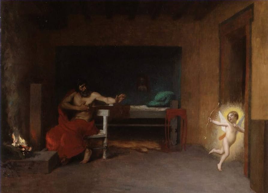 Amazon.com: Toperfect 4 Art Paintings Anacreon Greek cupid Jean