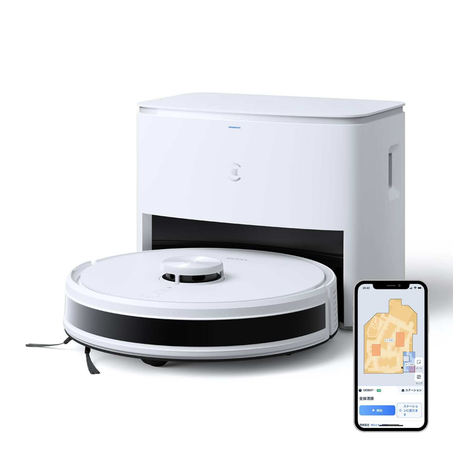 Amazon | ECOVACS(エコバックス) DEEBOT Y1 PLUS ロボット掃除機 水