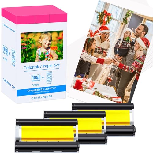 Amazon.co.jp: KCMYTONER Canon Selphy CP1500 CP1300 インクと用紙