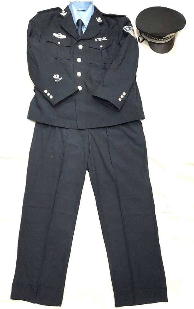 Amazon.co.jp: 中国警察公安 制服+制帽セット警察グッズ 演劇用 ドラマ
