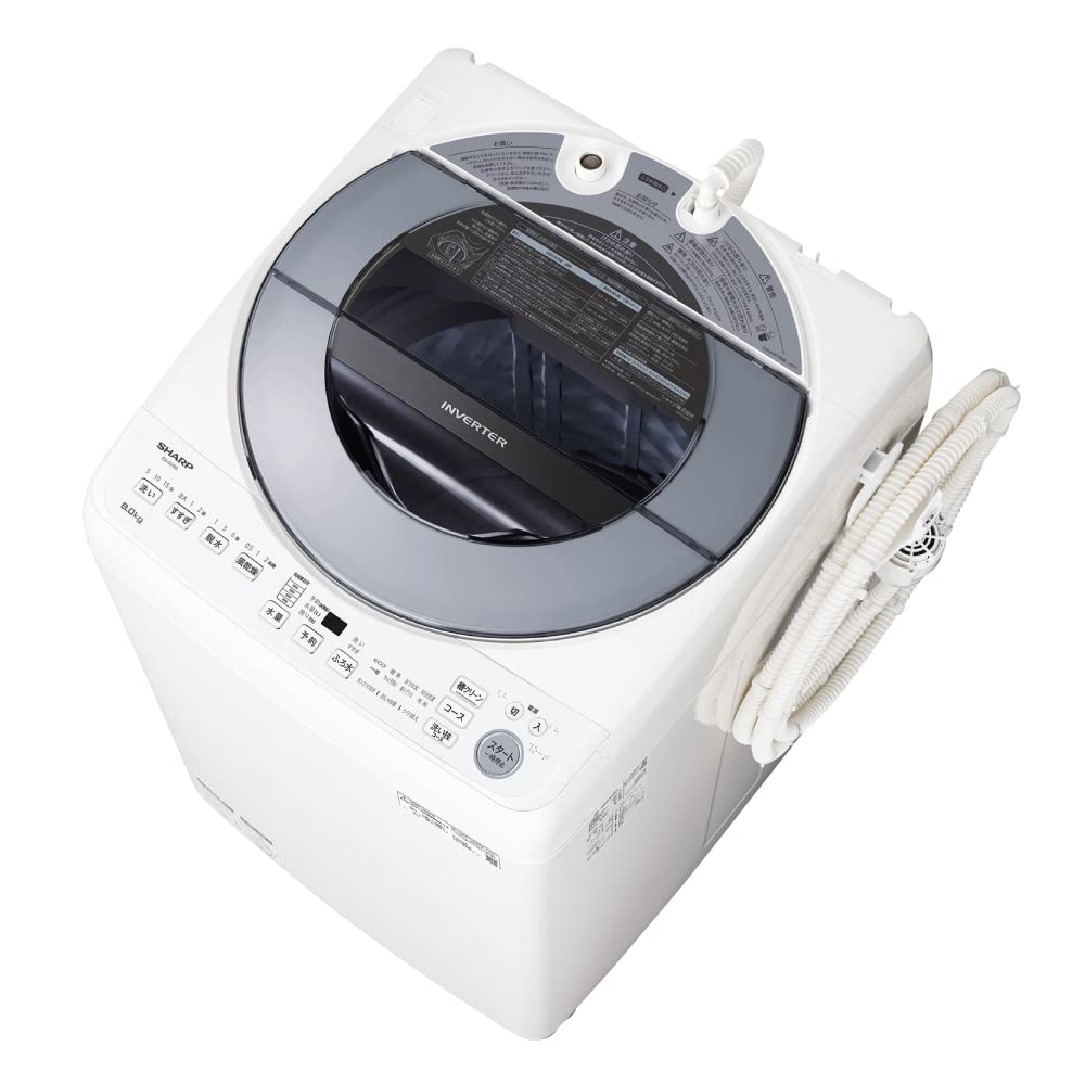 Amazon.co.jp: シャープ 洗濯機 ES-GV8G-S 穴なし槽 インバーター搭載