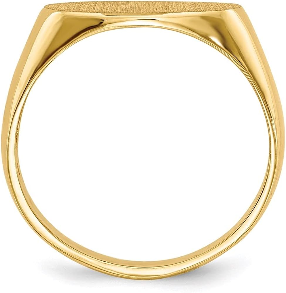 Amazon.co.jp: Diamond2Deal 14K イエローゴールド 7mm シグネット
