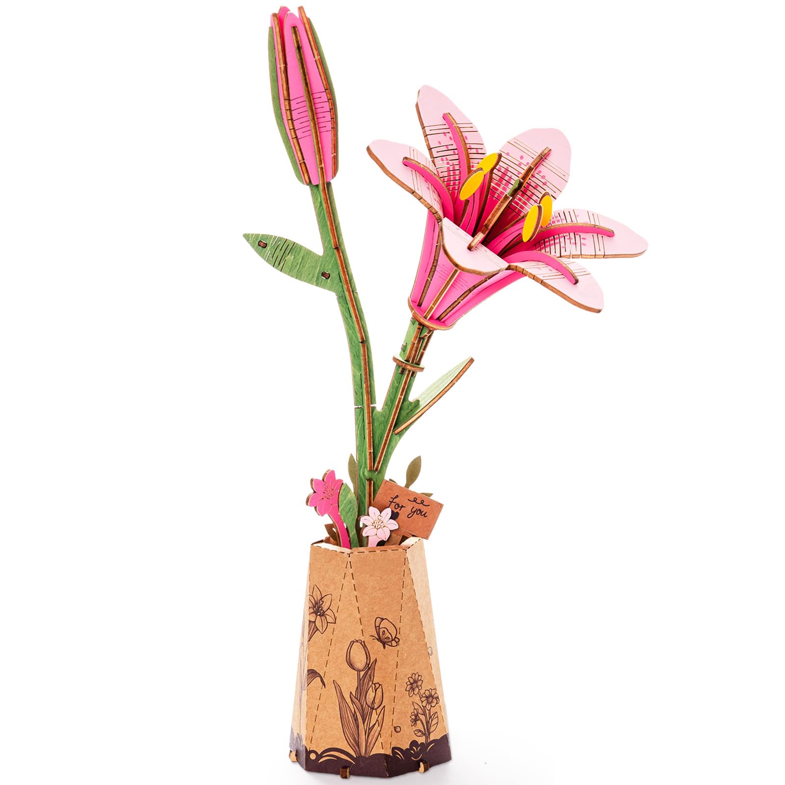 Amazon.com: Rowood Wooden Flower Kit,DIY Artifical Flower Building
