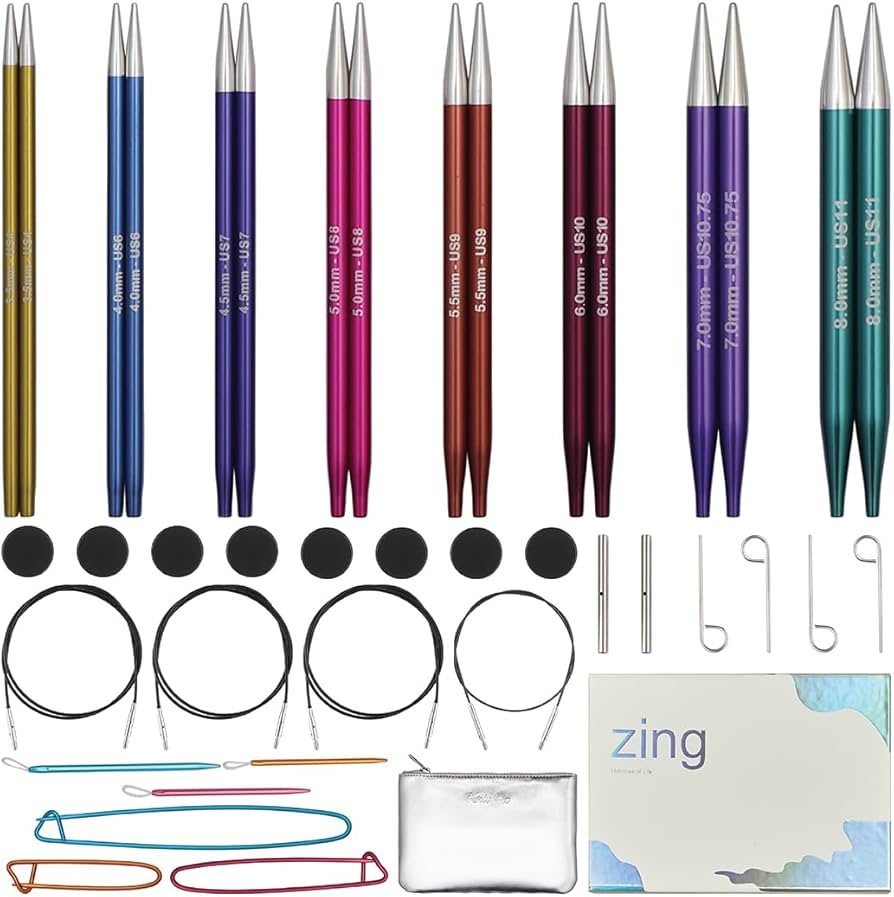 Amazon.com: KnitPro Zing Interchangeable Needle Set 5