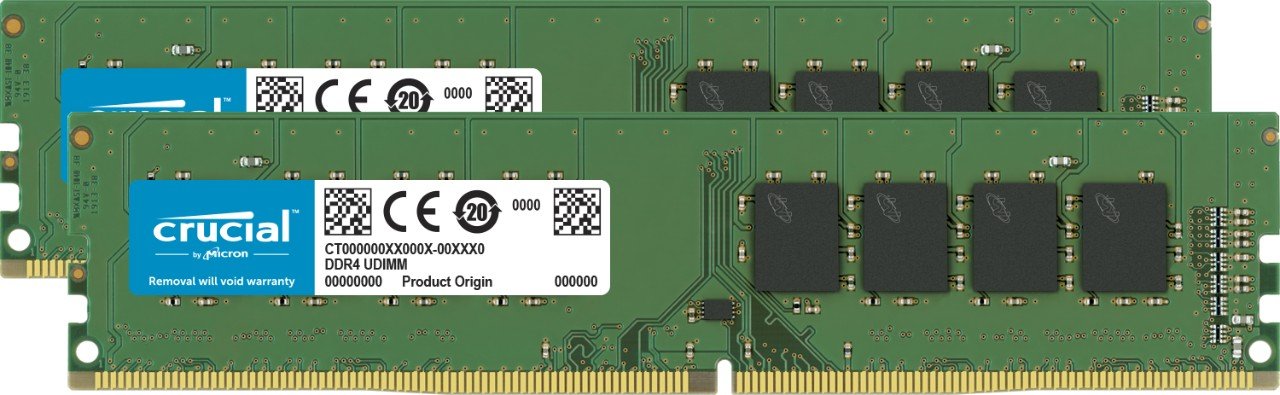 Crucial RAM 32GB Kit (2x16GB) DDR4 2666 MHz CL19 Desktop Memory