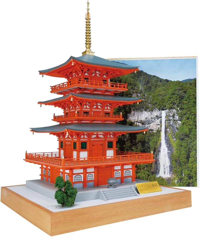 Amazon | ウッディジョー 1/75 青岸渡寺 三重塔 木製模型 組み立て