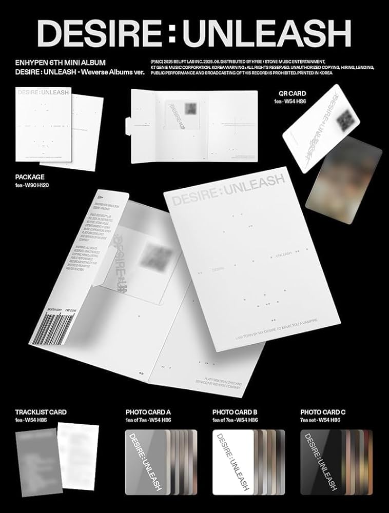 Amazon.com: ENHYPEN DESIRE : UNLEASH 6th Mini Album (Weverse