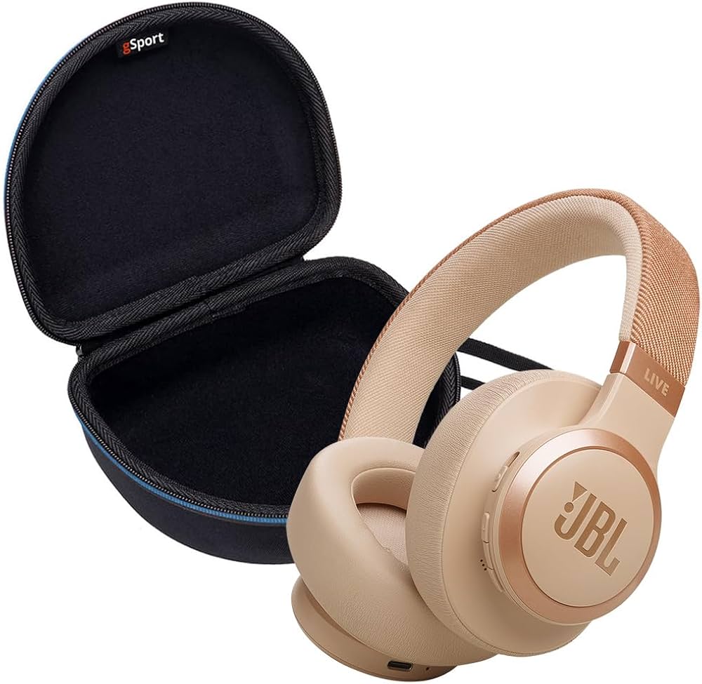 JBL LIVE 770NC Wireless Over Ear Noise Cancelling Headphone Bundle