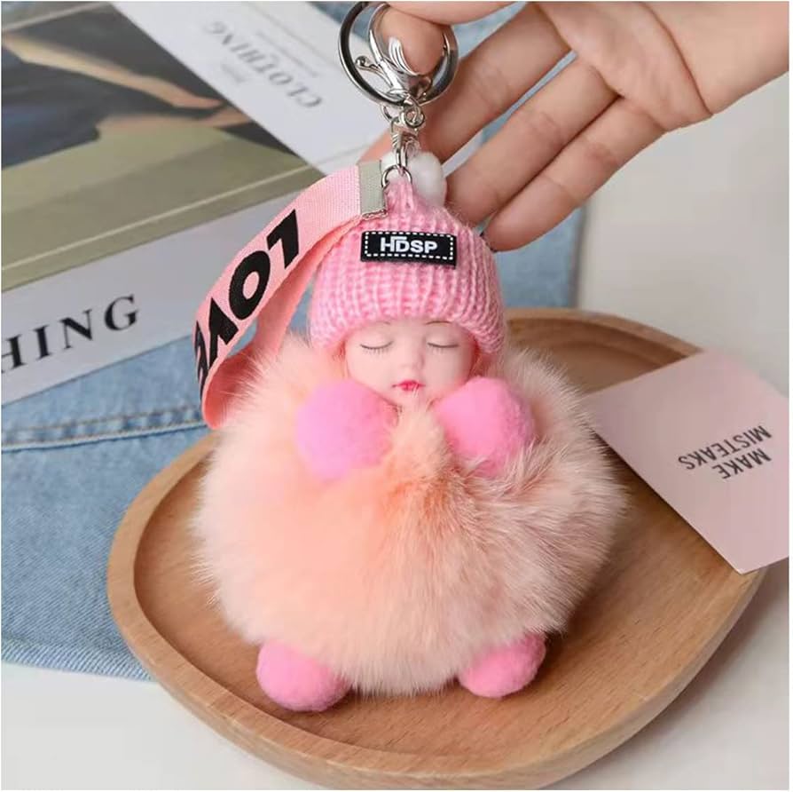 Amazon.co.jp: 睡眠赤ちゃんキーホルダーソフト小さな装飾チャーム