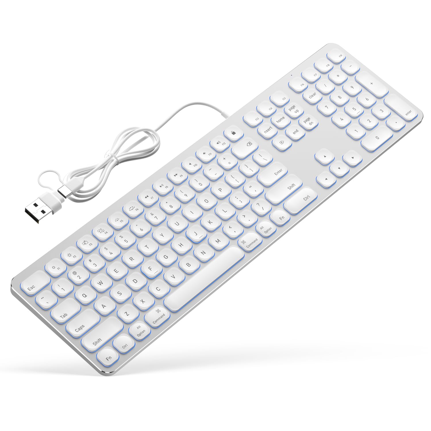 Amazon | Apple Mac OS用オールアルミニウム有線バックライト