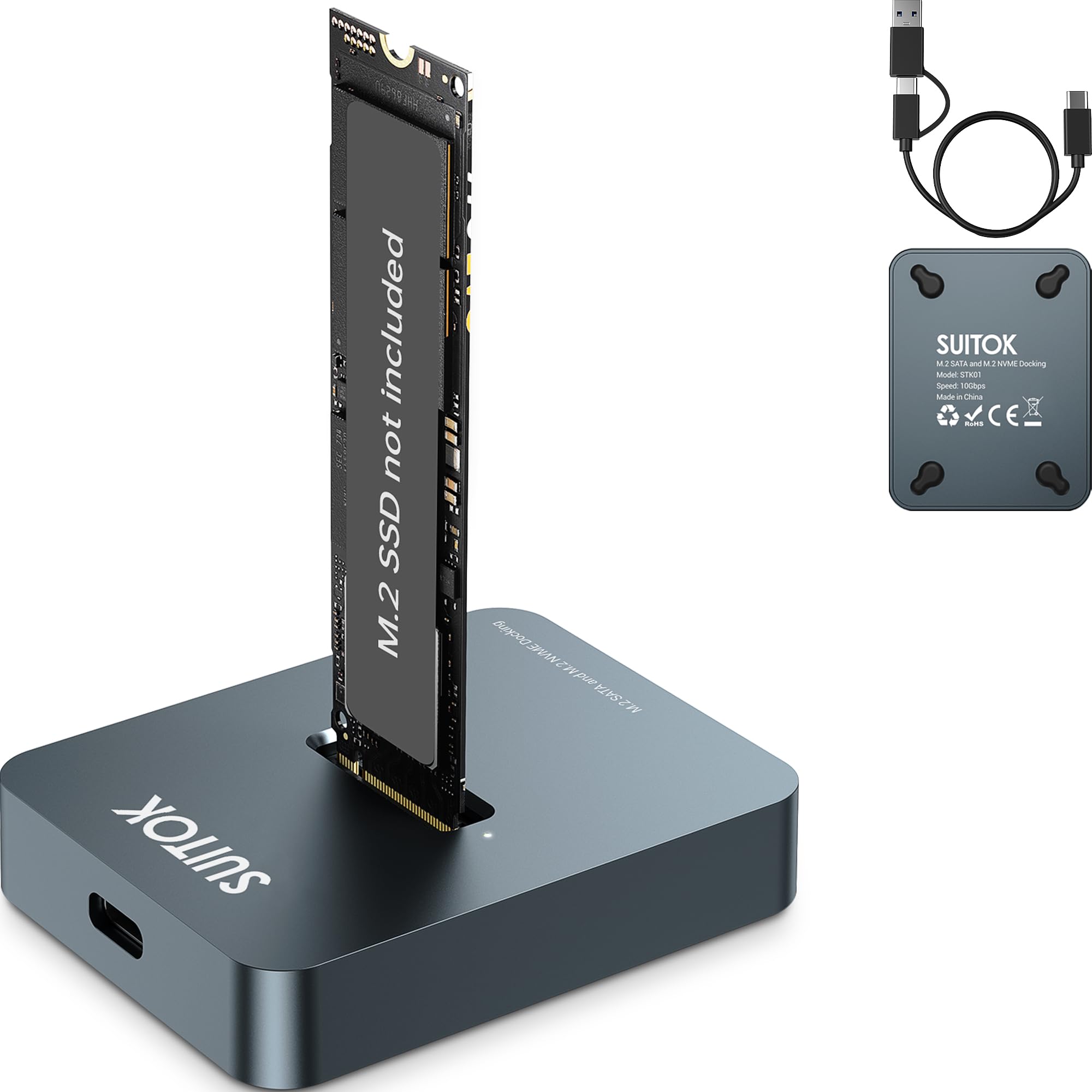 Amazon.com: SUITOK M.2 NVMe SSD Reader External, 10Gbps to USB
