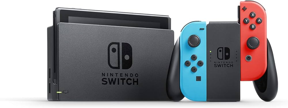 Amazon.com: Nintendo Switch with Neon Blue and Neon Red Joy-Con