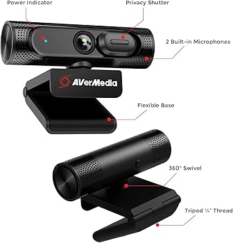 Amazon.co.jp: AVerMedia PW315 - フルHD 1080P 60FPS Webカメラ