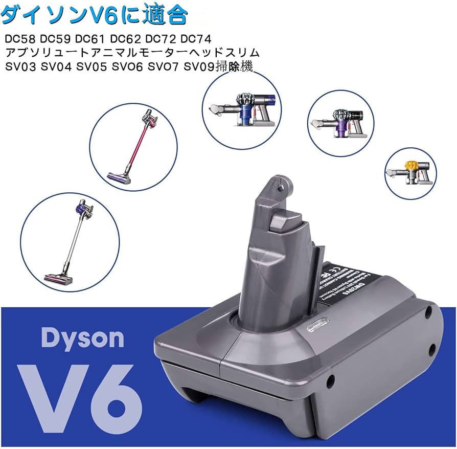 Amazon.co.jp: ダイソンV6掃除機用V6バッテリーアダプター、ダイソンV6