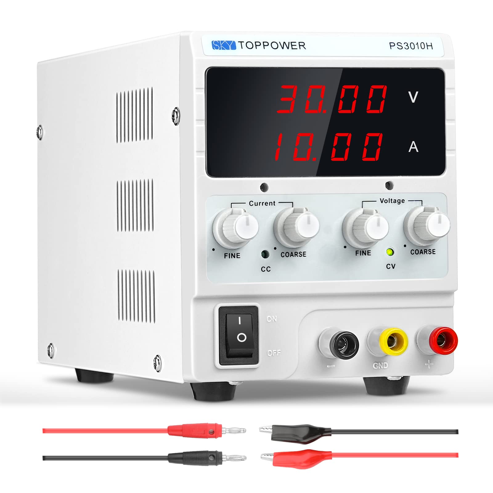 Amazon.co.jp: 直流安定化電源 30V 10A可変電源DC電源機器4桁電圧電流