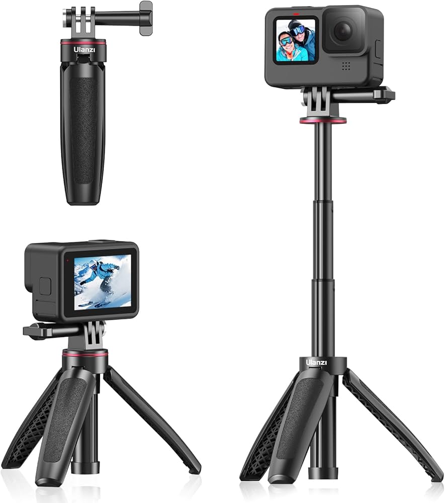 Amazon | Ulanzi 自撮り棒 GoPro用 セルカ棒 3段伸縮 3way自撮り棒