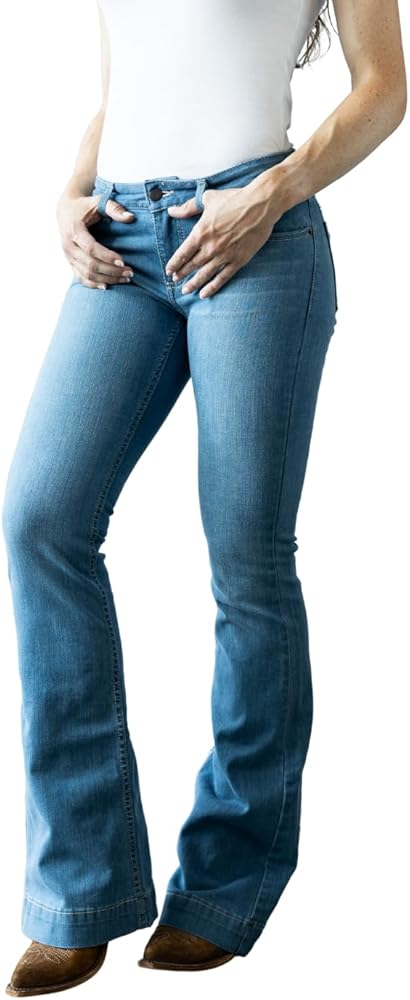 Kimes Ranch Women's Lola Soho Fade Western Mid-Rise Wide Flare Leg