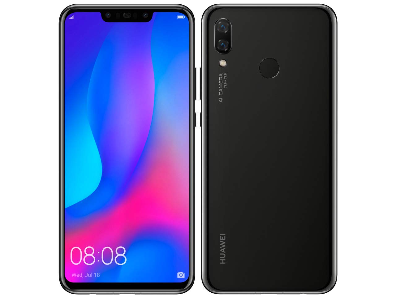 Amazon | HUAWEI nova3(ブラック) 4GB/128GB SIMフリー | HUAWEI
