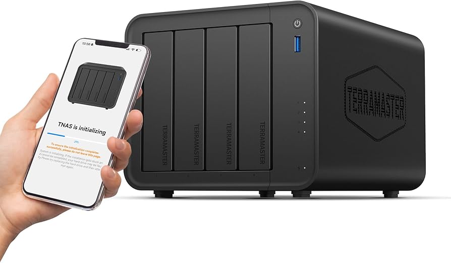 TERRAMASTER F4-425 4-Bay NAS Storage – Intel x86 Quad-Core CPU