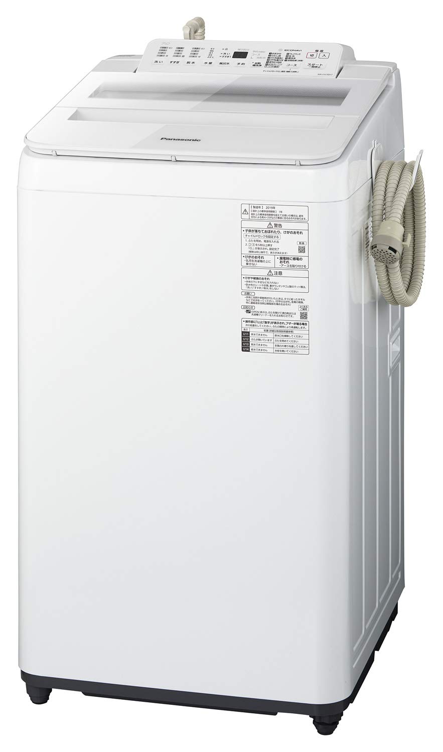 Amazon.co.jp: パナソニック 7kg 全自動洗濯機 泡洗浄 ホワイト NA
