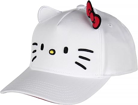 Sanrio Hello Kitty Embroidered Face and Whiskers Design Adult OSFM