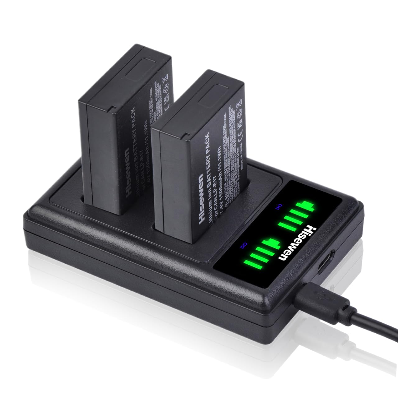 Amazon.com: Hisewen 2 Pack LP-E17 Battery and Dual Charger for