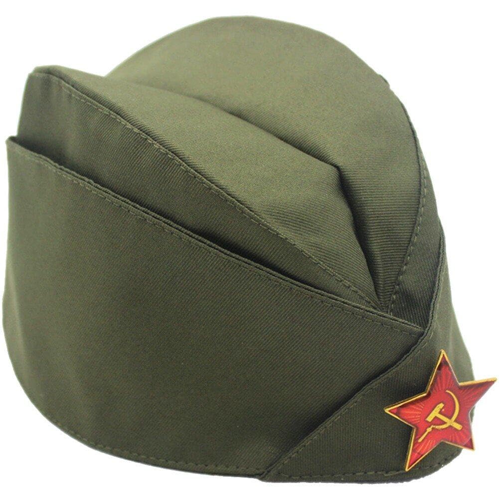 Amazon.co.jp: ソ連軍帽 ソビエト軍 帽子 ピロトカ 赤軍 ソ連 ロシア
