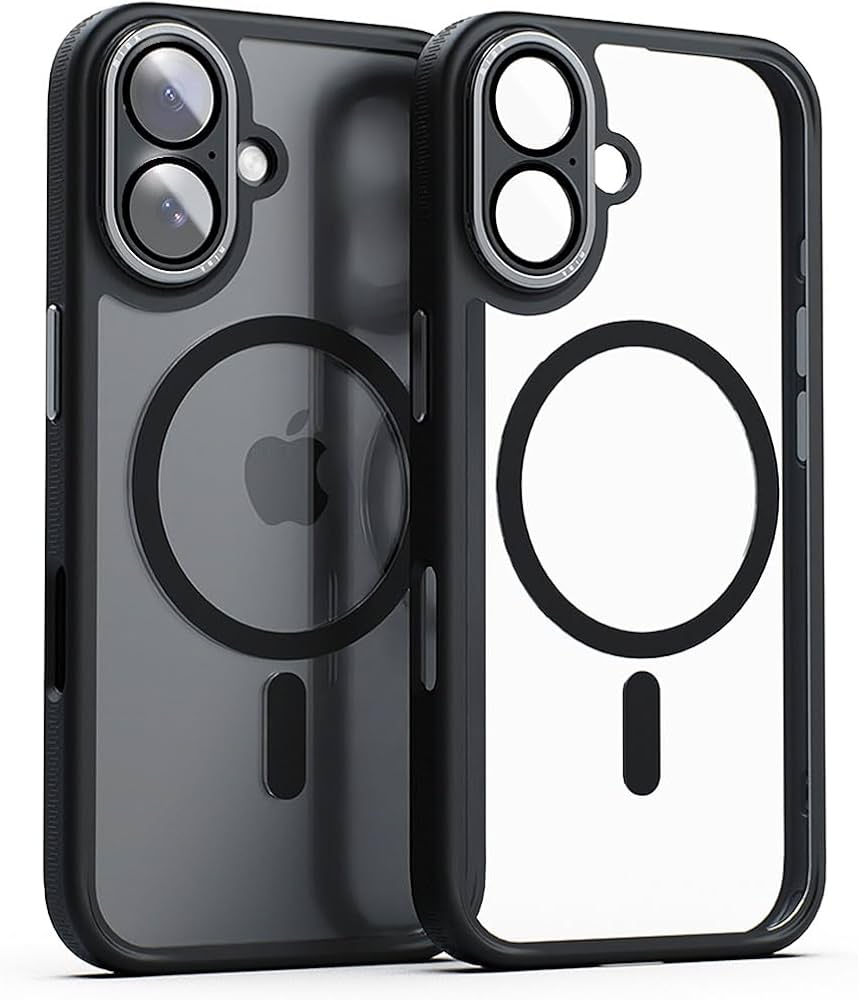 Amazon.co.jp: miak iPhone 16 ケース レンズガード 一体型 MagSafe
