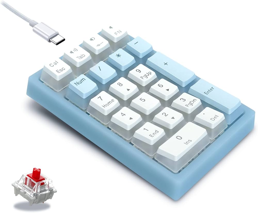 Amazon.co.jp: Womier Bule ナンバーパッド WK21 メカニカル USB 有線