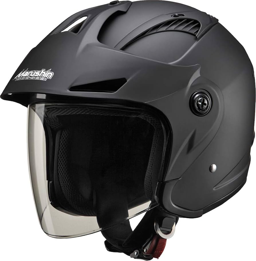 Amazon | マルシン(MARUSHIN) バイクヘルメット ジェット バイザー付き