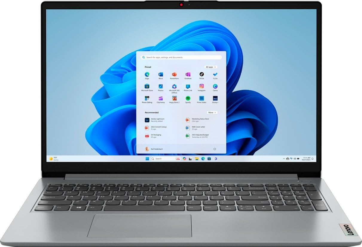Amazon.com: Lenovo IdeaPad 1 15ALC7 2023 Business Laptop 15.6