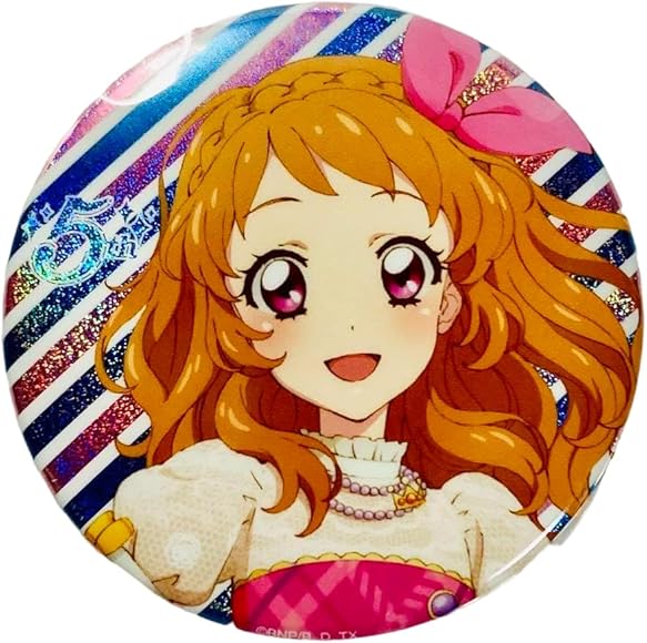 アイカツ！5thフェス グリッター缶バッジ 虹野ゆめ アイカツ 5周年