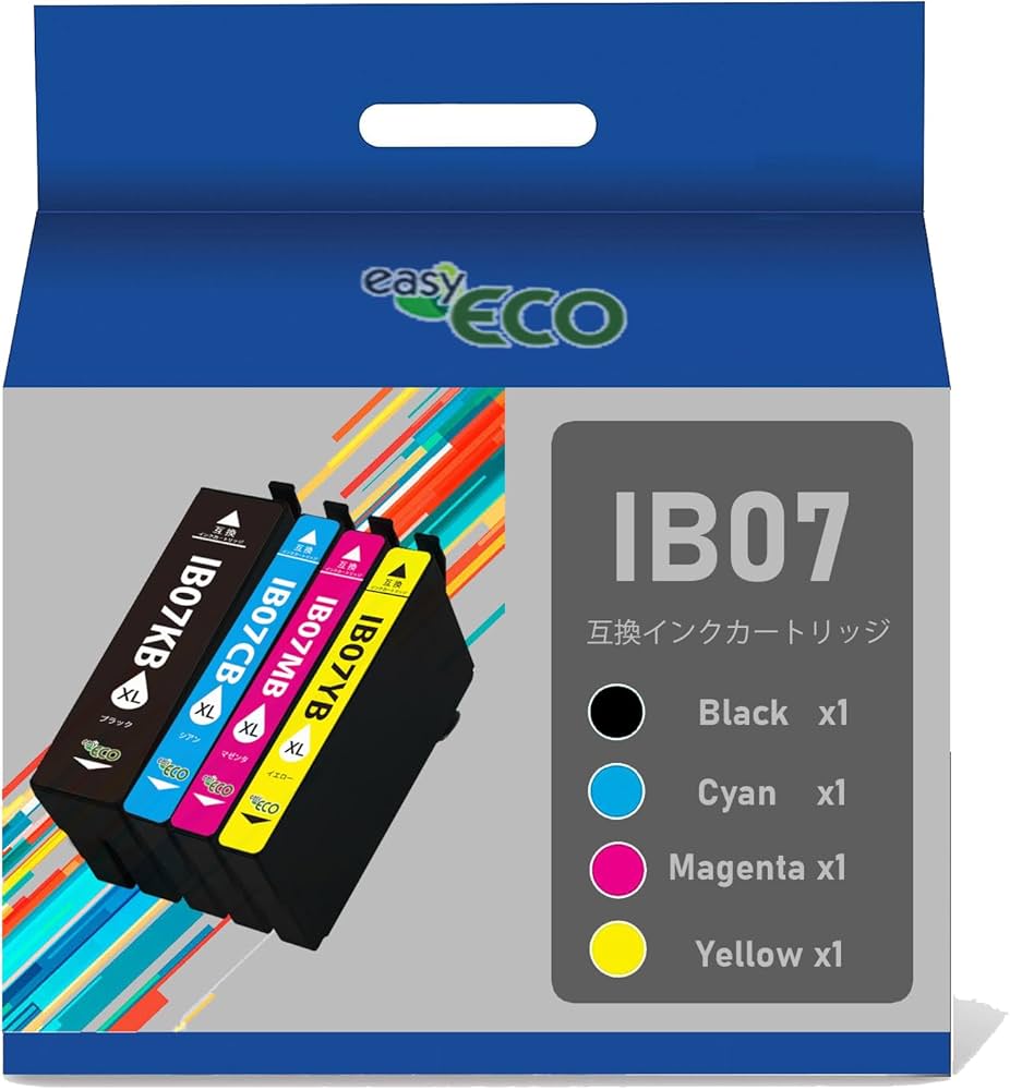 Amazon.co.jp: EasyECO Epson用 エプソン IB07 インクカートリッジ 4色