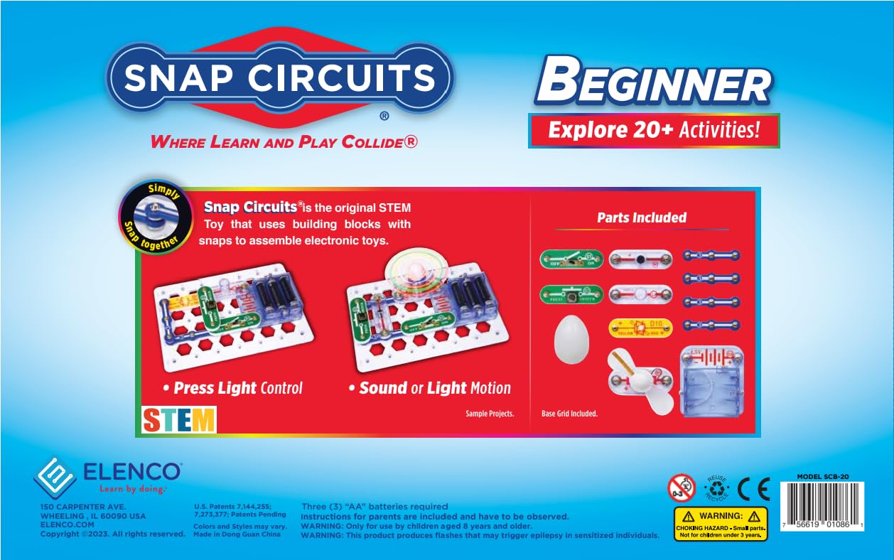 Amazon.com: Snap Circuits Beginner, Electronics Exploration Kit