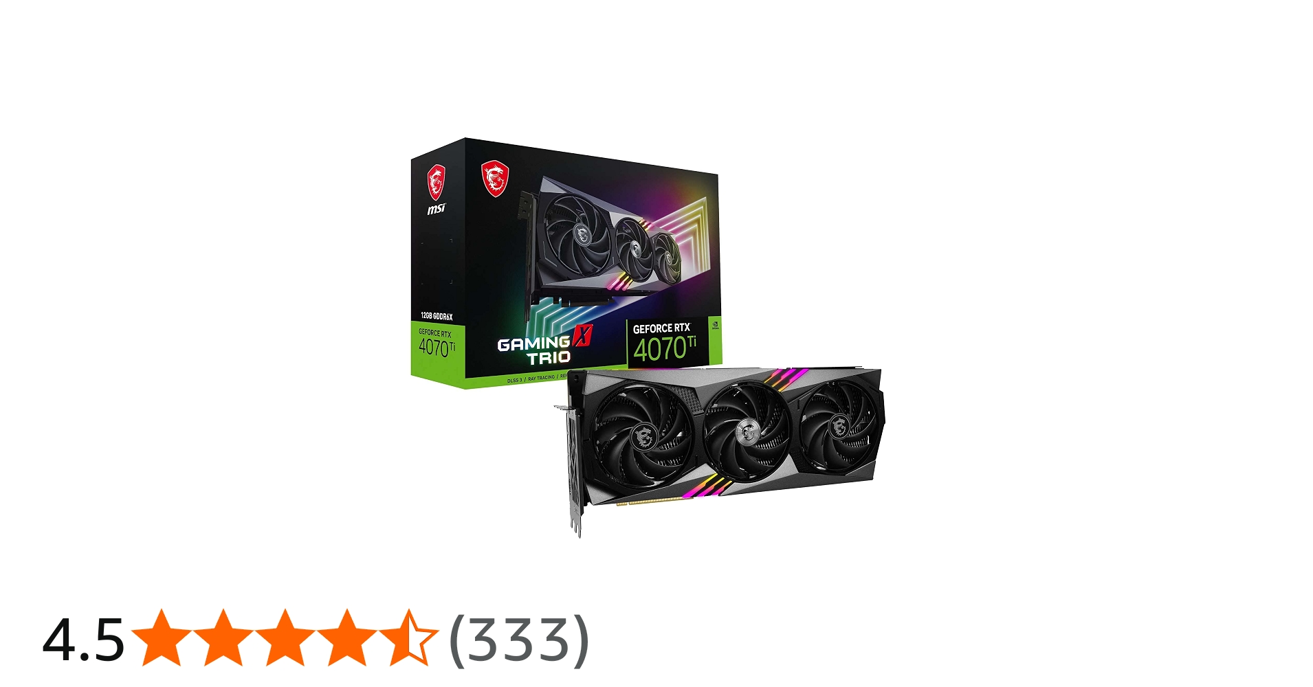 MSI Gaming GeForce RTX 4070 Ti 12GB GDRR6X 192-Bit HDMI/DP Nvlink