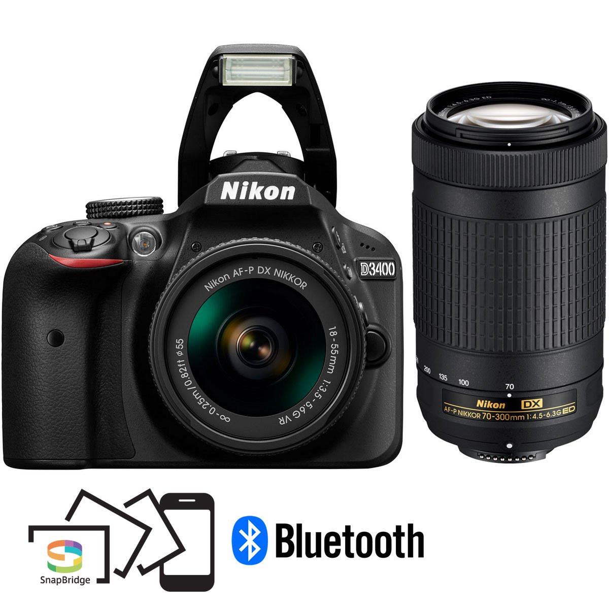 Amazon.com : Nikon D3400 24.2MP DSLR Camera with AF-P 18-55 VR and