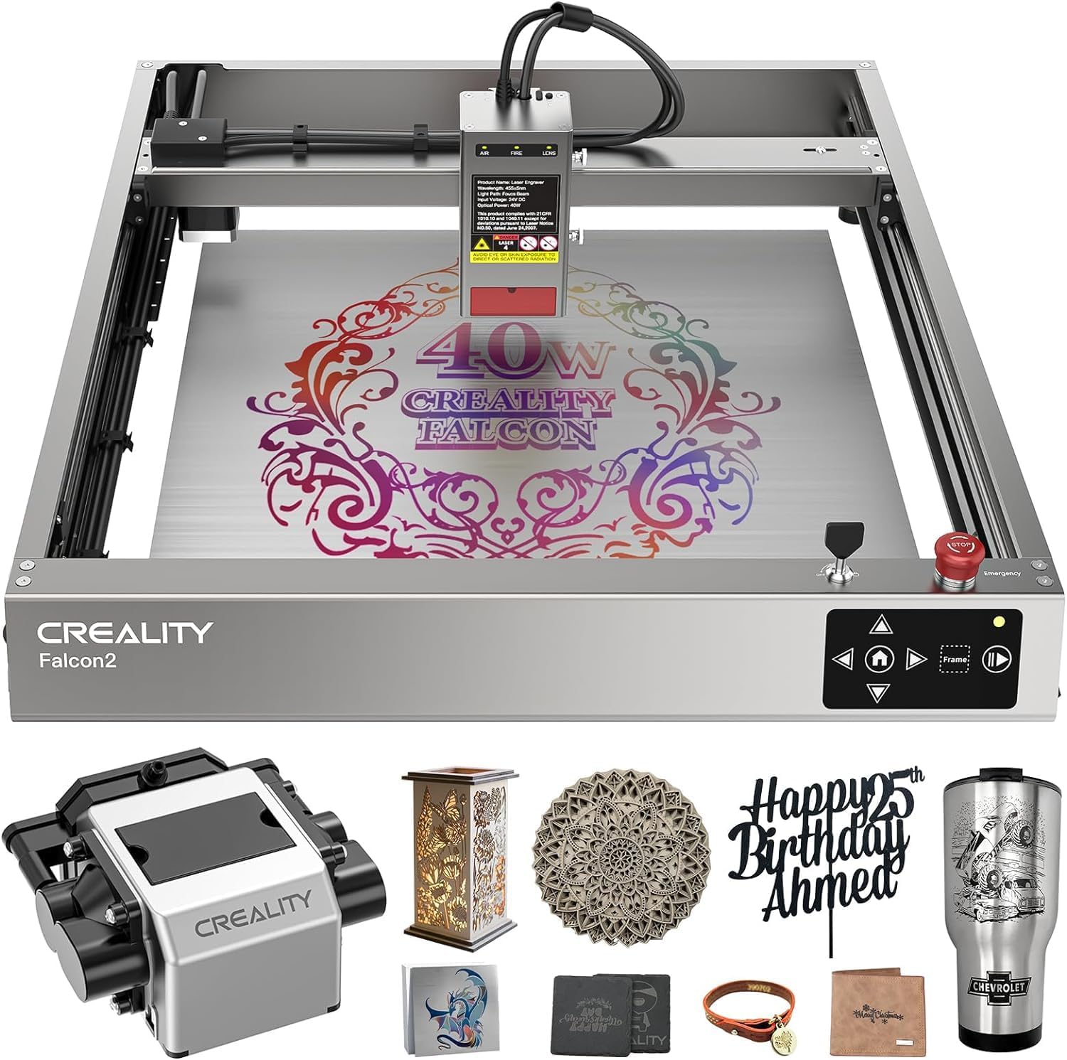 Amazon.co.jp: Creality Falcon 2 40W レーザー彫刻機、エアアシスト