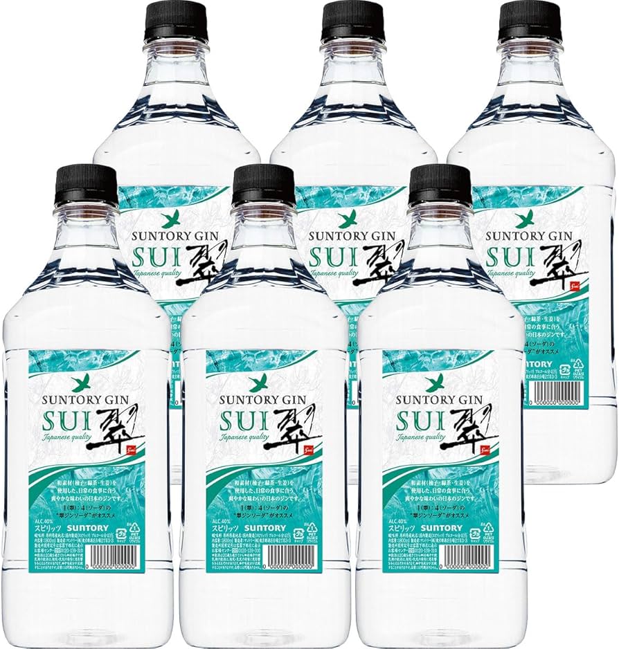 Amazon.co.jp: 翠 (SUI) ジャパニーズクラフトジン 1800ml×6本 [翠