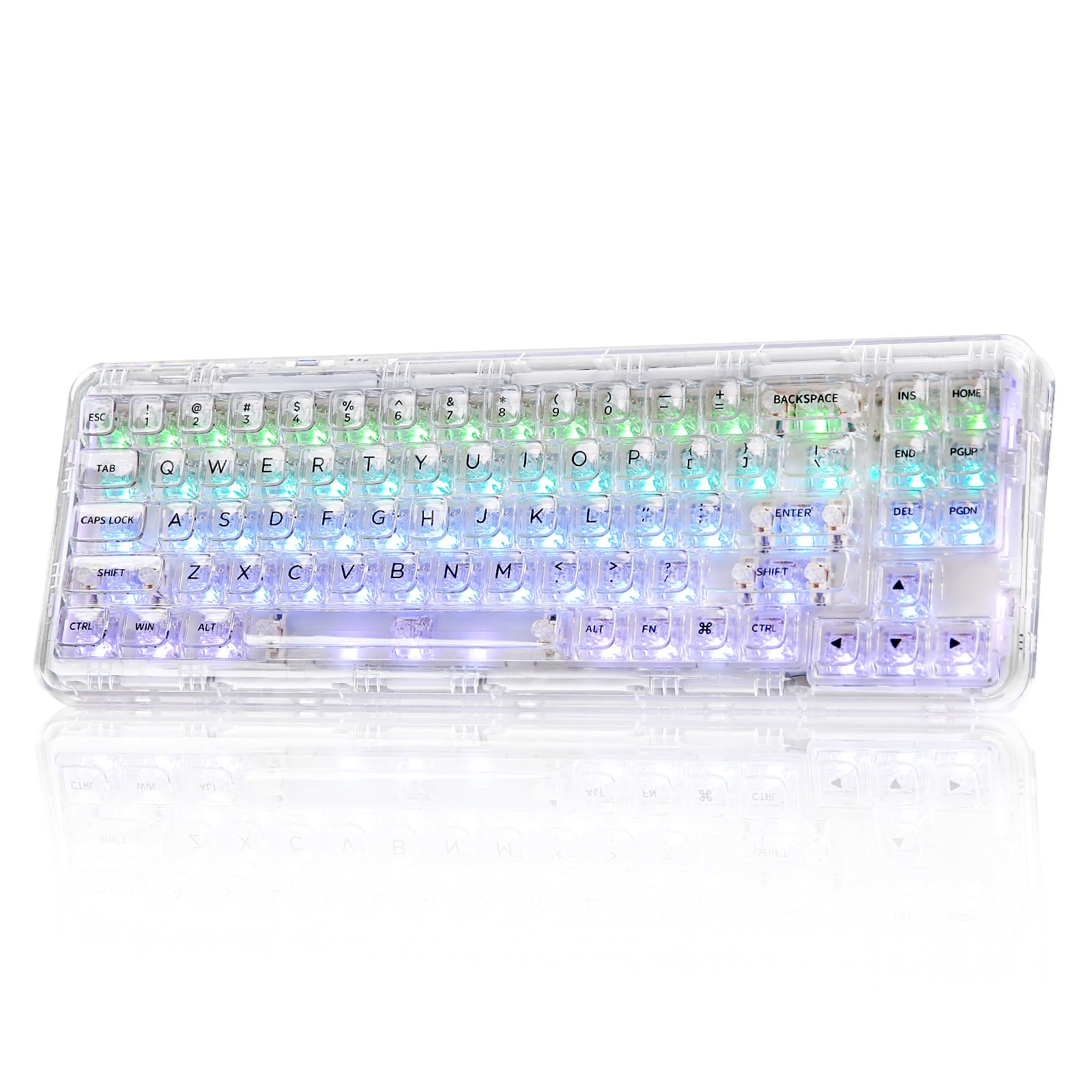 Amazon.com: YUNZII X71 Wireless Hot Swappable Transparent