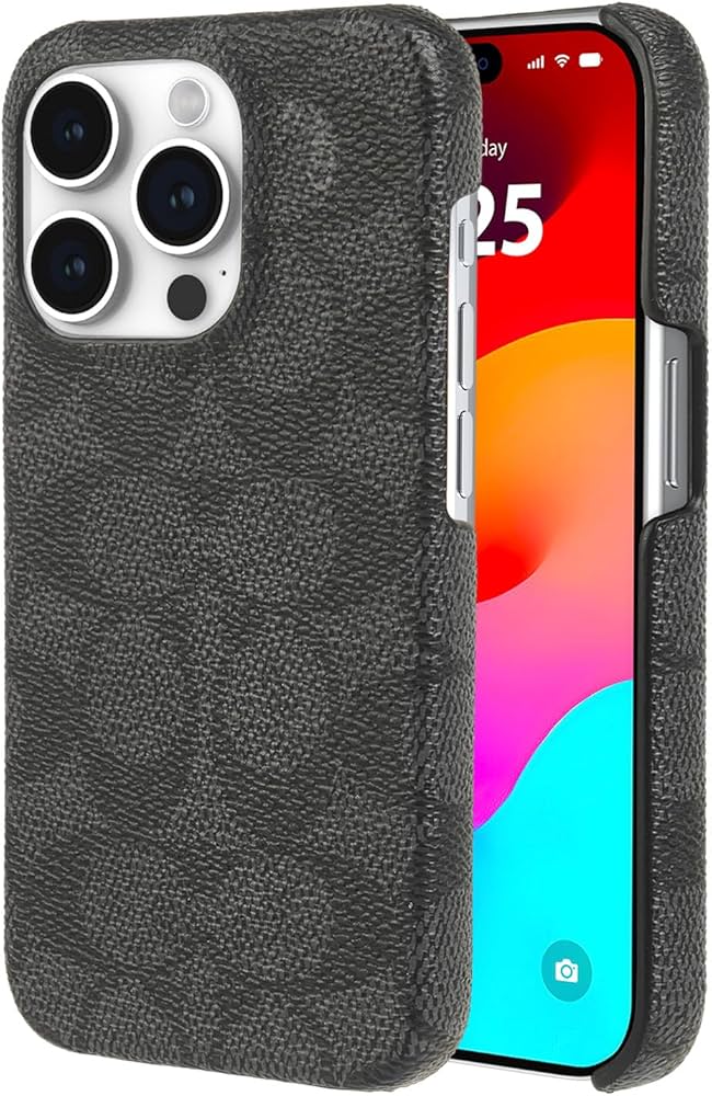 Amazon.co.jp: [Coach] iPhone 15 Pro ケース Leather Slim Wrap Case